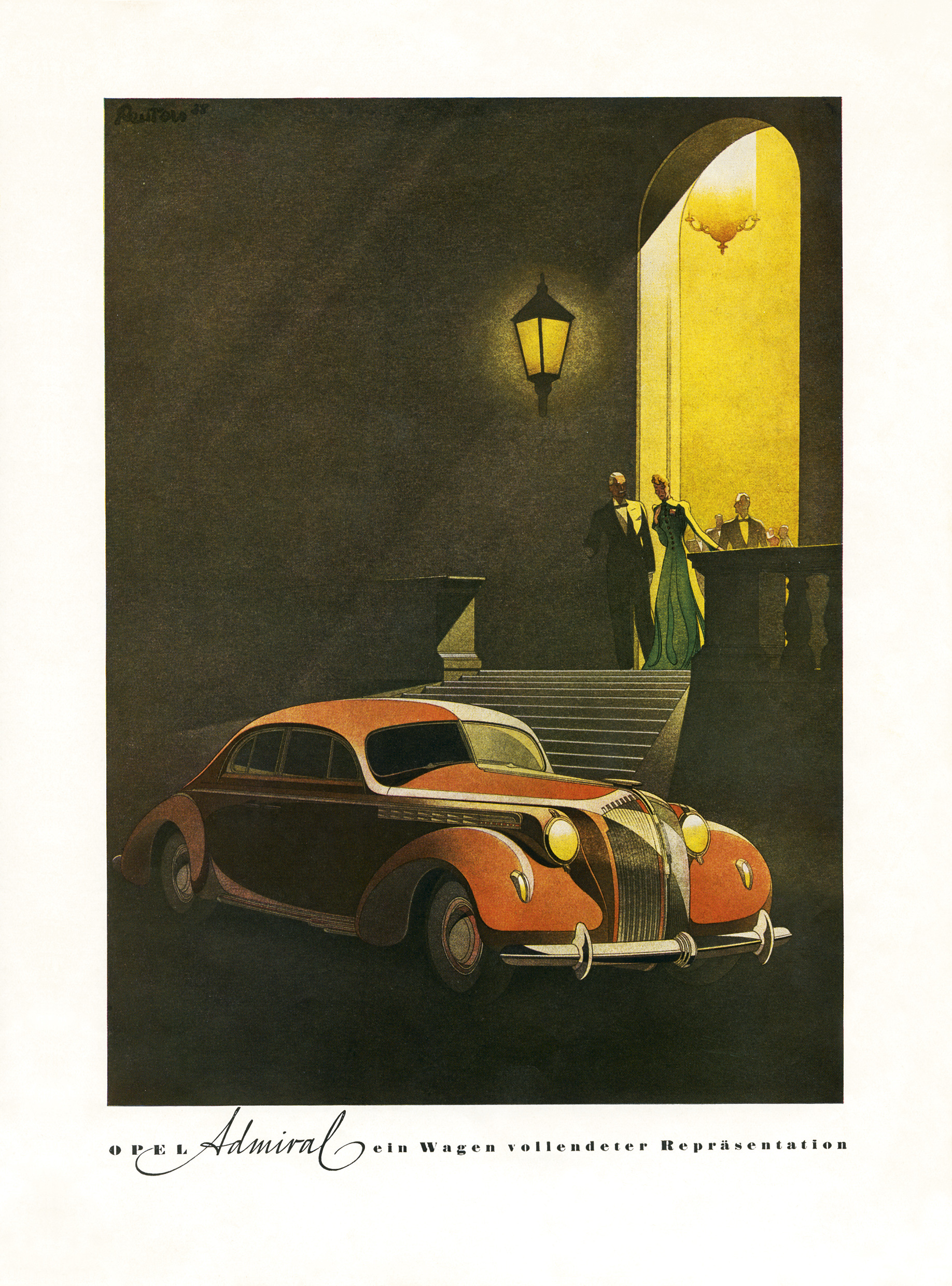 Opel Admiral (1938): Advertising Art by Bernd Reuters