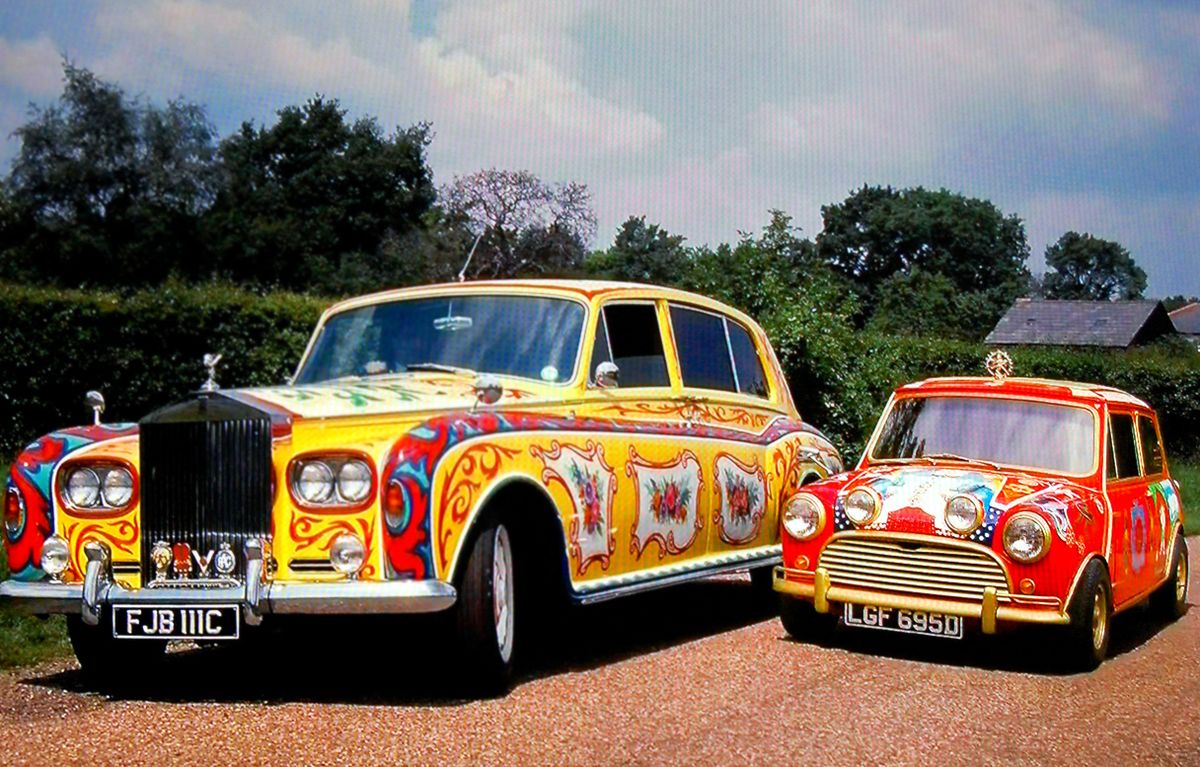 John Lennon’s Psychedelic Rolls-Royce and George Harrison’s Psychedelic MINI Cooper S (1967)