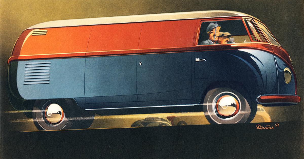 Volkswagen Delivery Van (1951): Graphic by Bernd Reuters