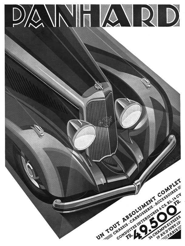 Panhard Advertising (1933): Graphic by Alexis Kow - Un tout absolument complet