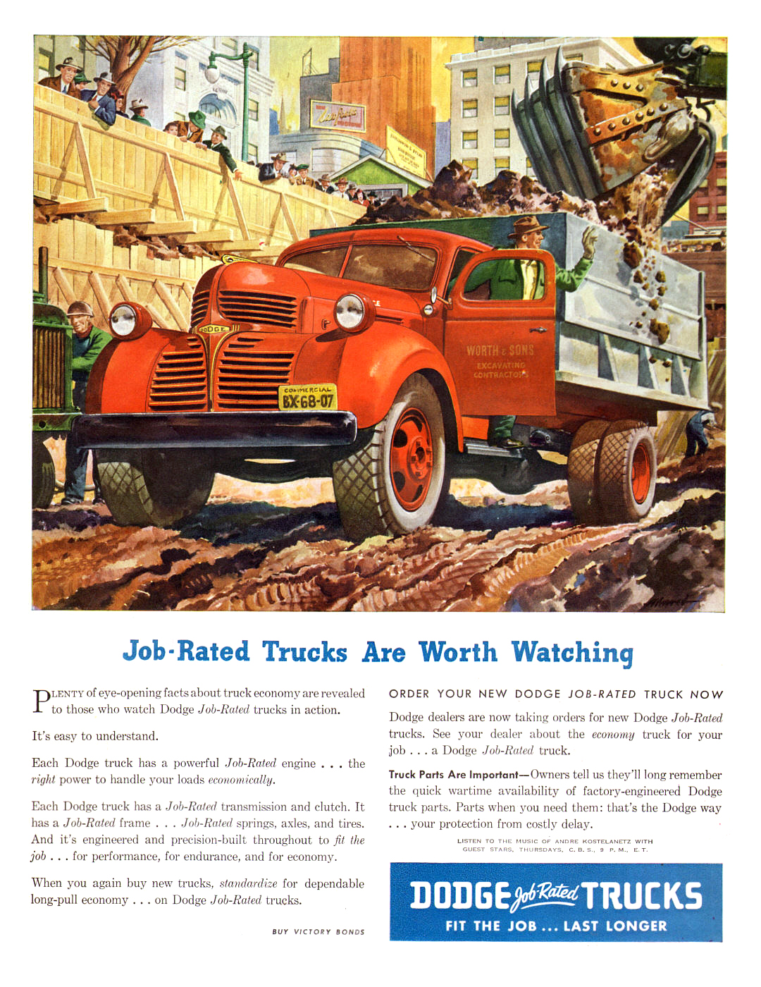 Dodge Trucks Ad (November, 1945): Job-Rated Trucks Are Worth Watching