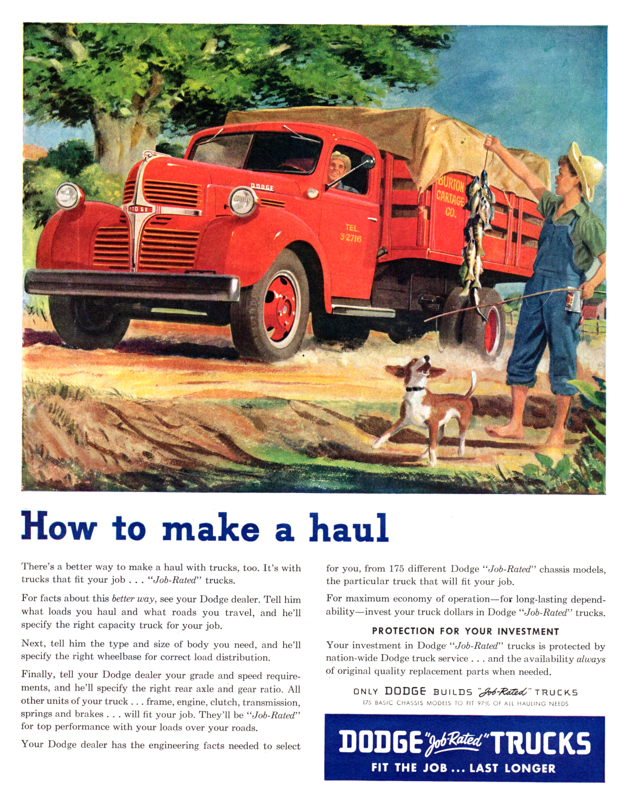 Dodge Trucks Ad (June, 1947): How to make a haul