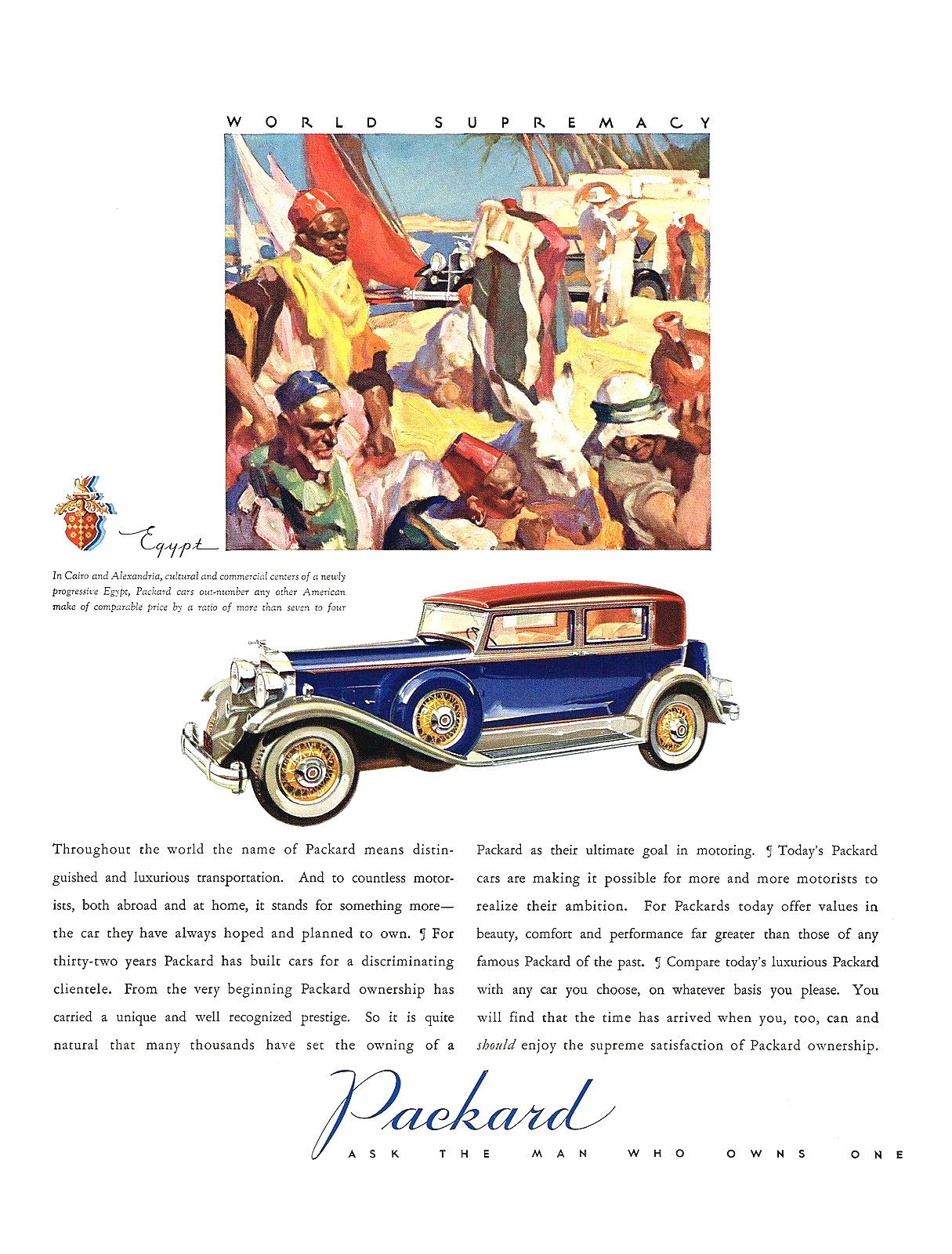Packard Ad (January-February, 1932): Egypt