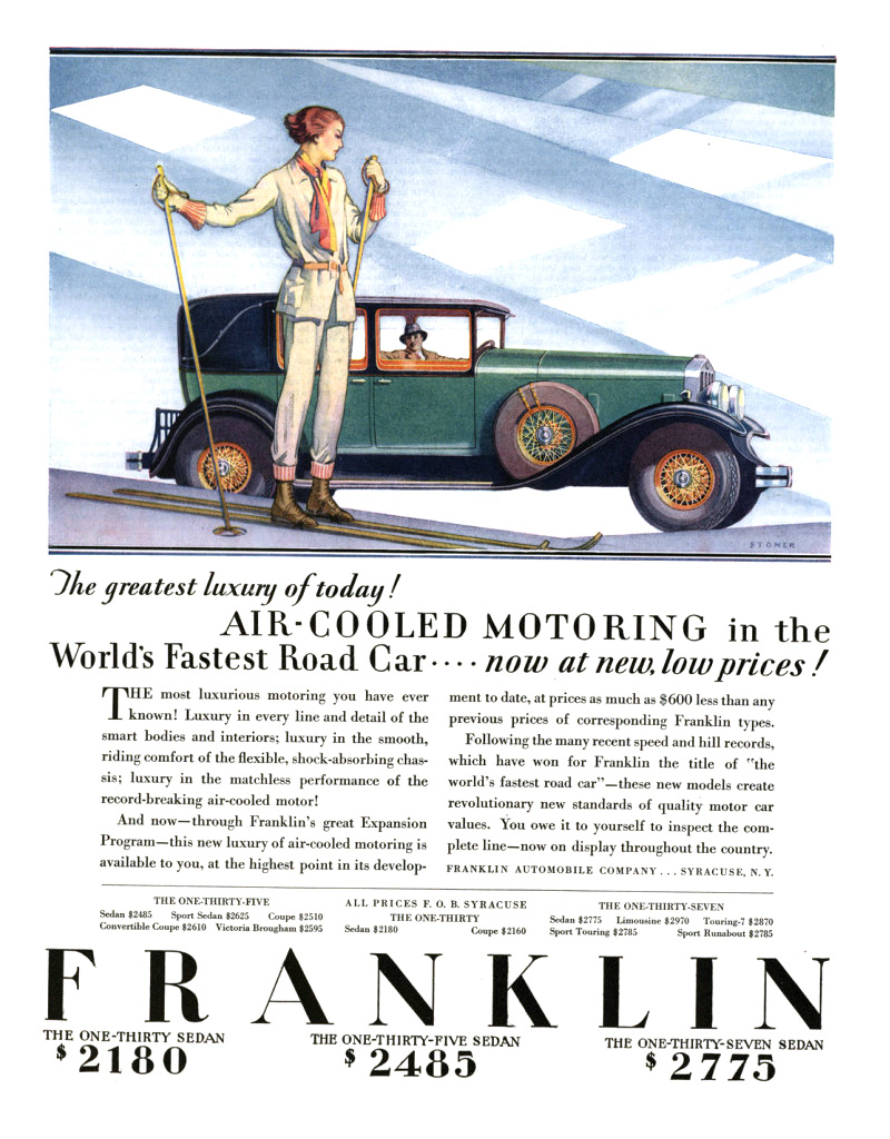 Franklin Ad (February, 1929): Illustrated by Elmer Stoner