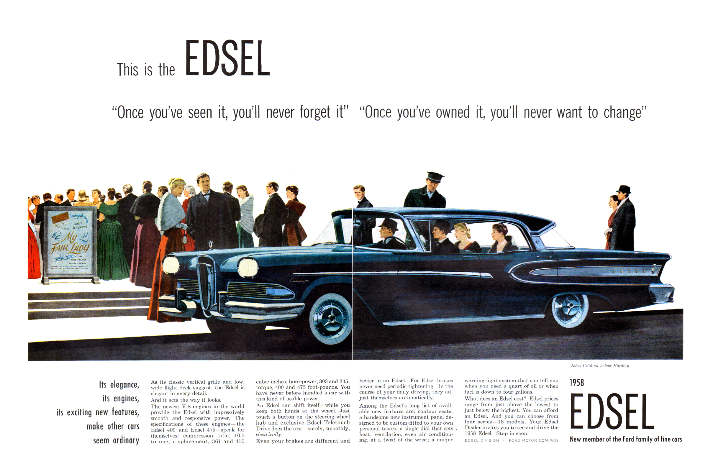 Edsel Citation 4-door Hardtop Ad (October–November, 1957)