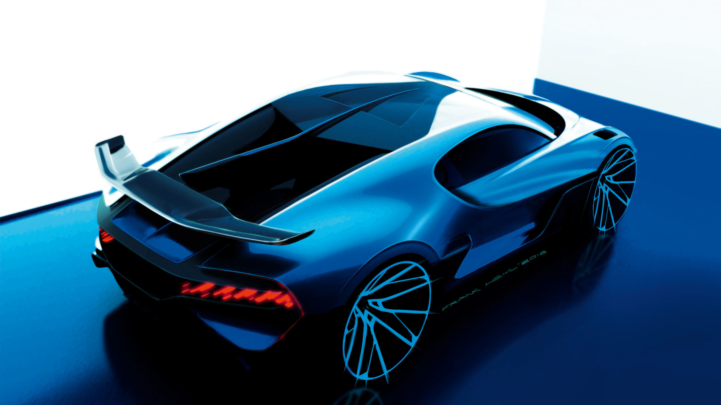 Bugatti Divo (2018) - Design Sketch by Frank Heyl