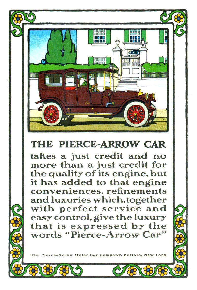 Pierce-Arrow Ad (December, 1913 – January, 1914) - Illustrated by Guernsey Moore