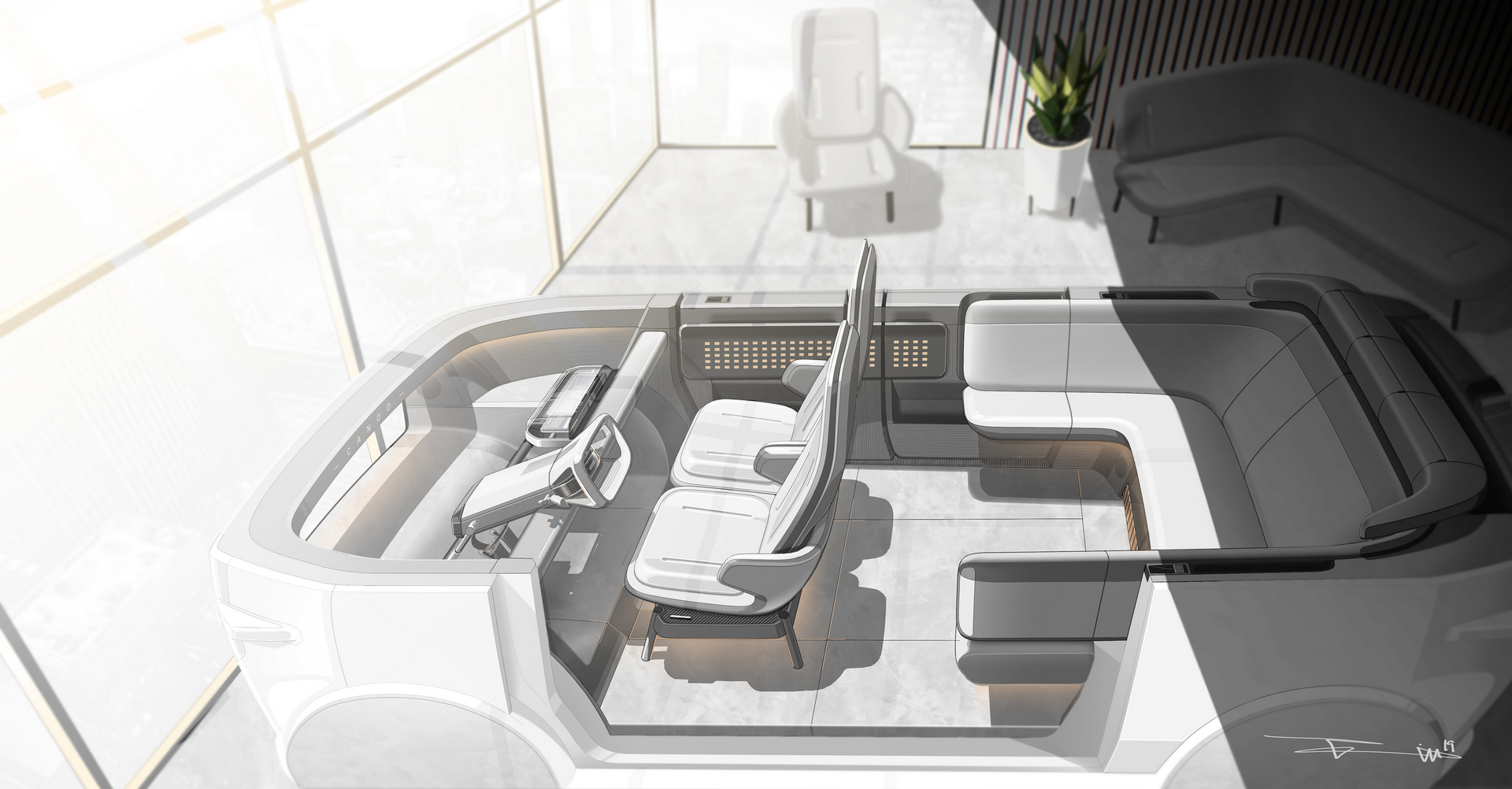 Canoo (2021) - Interior - Design Sketch