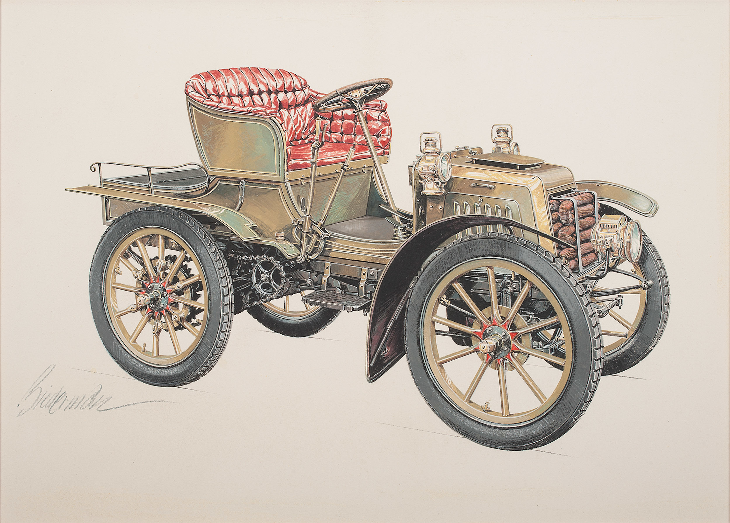 1902 Panhard Runabout: Illustrated by Jerome D. Biederman