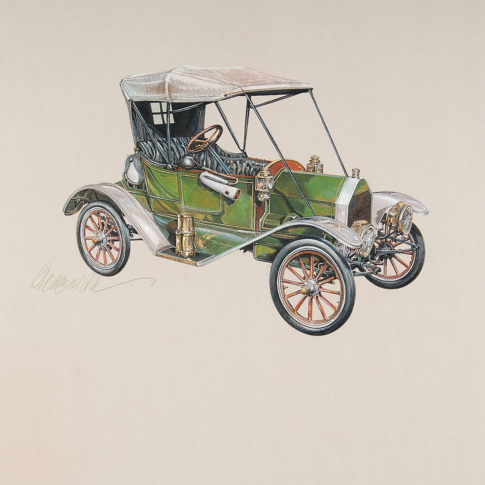 1912 Maxwell Runabout: Illustrated by Jerome D. Biederman