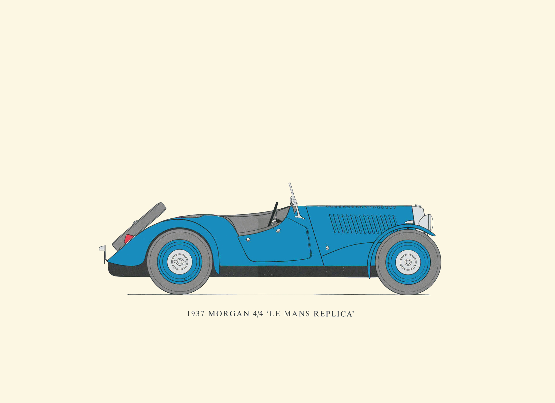 1937 Morgan 4/4 'Le Mans Replica': Drawn by George A. Oliver