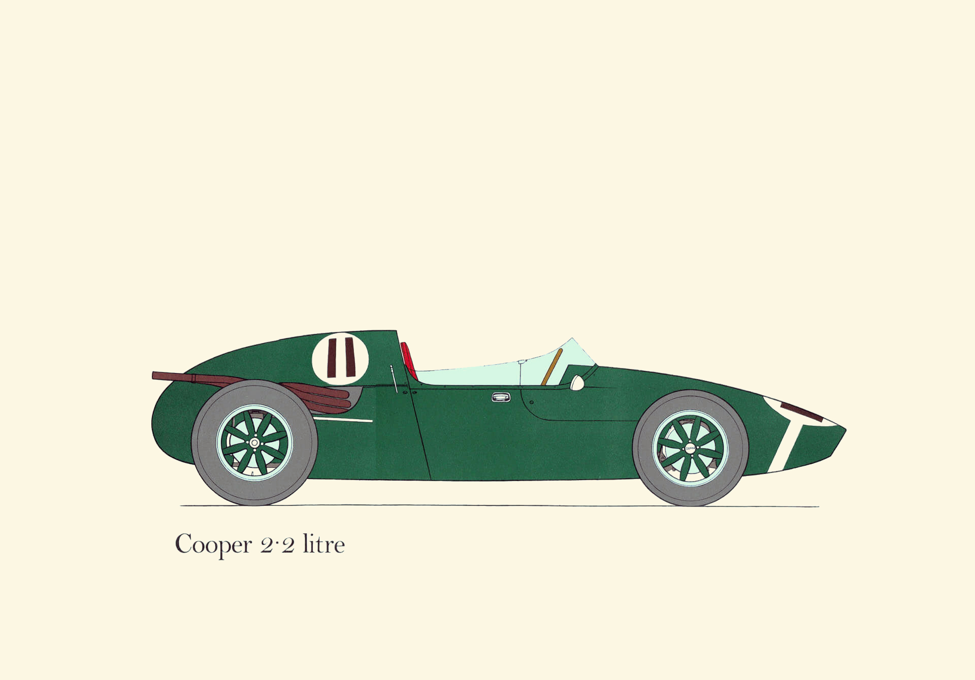 1958/60 Cooper 2.2 litre: Drawn by George Oliver
