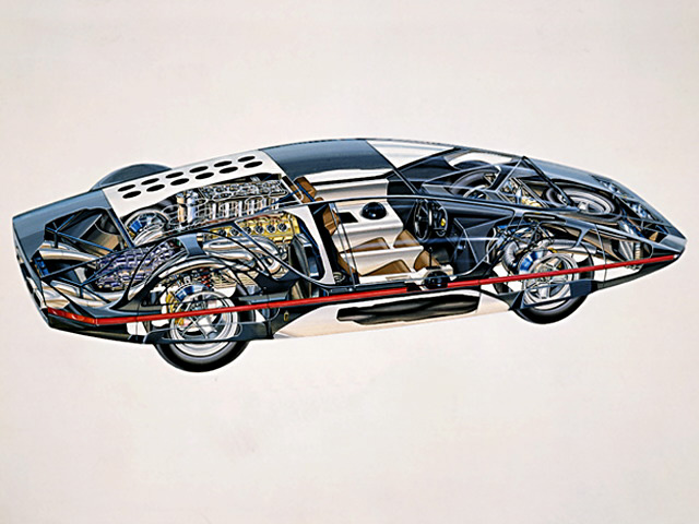 Ferrari Modulo (Pininfarina), 1970 - Cutaway