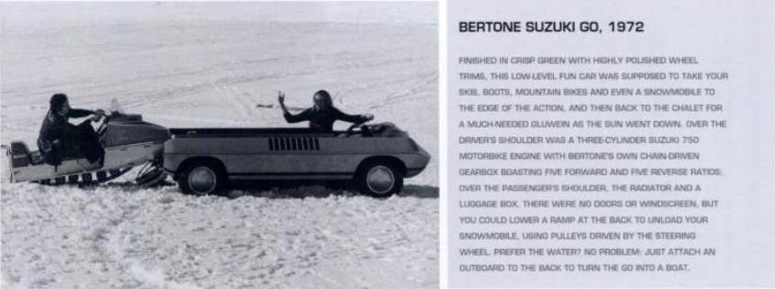Bertone Suzuki Go loading snowmobile