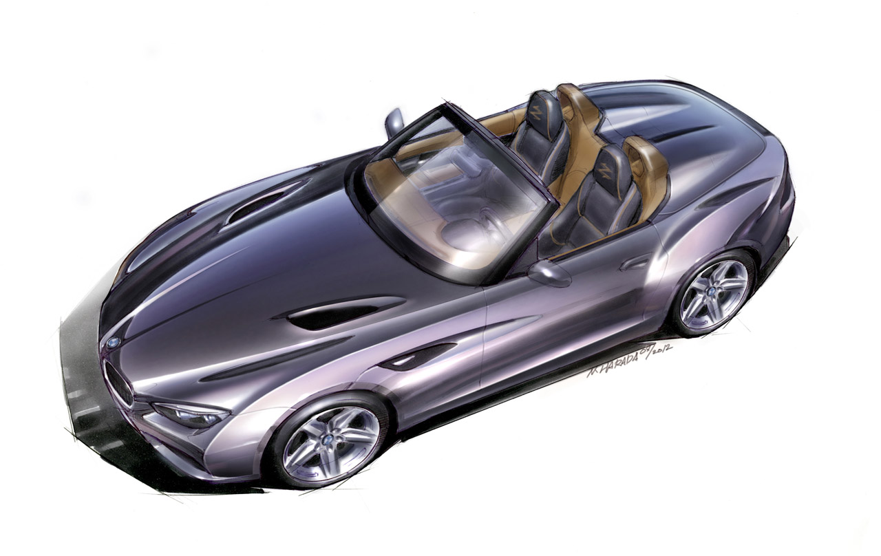 BMW Zagato Roadster, 2012 - Design Sketch by Norihiko Harada