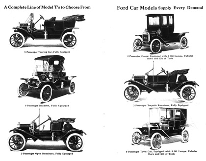 Ford Model T Line-up ad, 1911