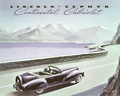 Lincoln-Zephyr Continental Cabriolet, 1940 - Advertising Art