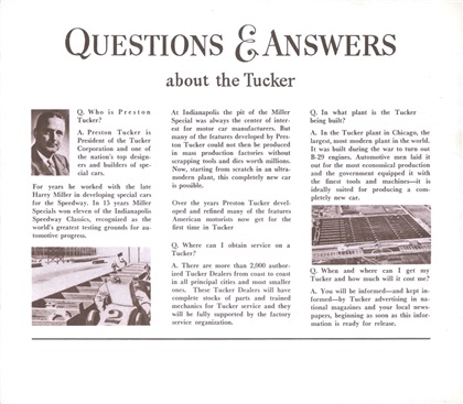 1948 Tucker Torpedo - Sales Brochure 