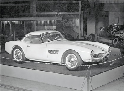 The BMW 507 with hard top at Frankfurt in 1955