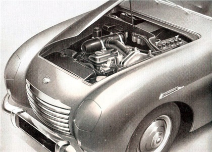 Triumph TRX, 1950 - The bonnet top opens to either side and is also removable