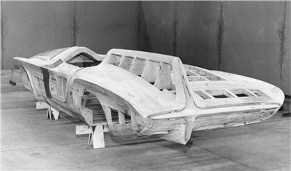 Wooden Buck Used to Shape Sheet Metal for Plymouth XNR 500 Concept Car