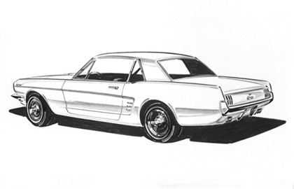 Ford Mustang styling sketch, circa 1962