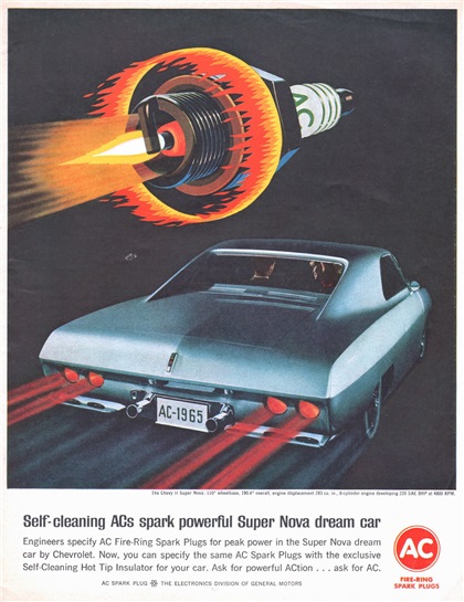 Chevrolet Chevy II Super Nova: AC's Spark Ad, 1965