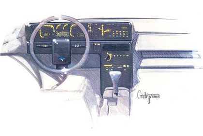 Ford Probe III, 1981 - Interior Design Sketch