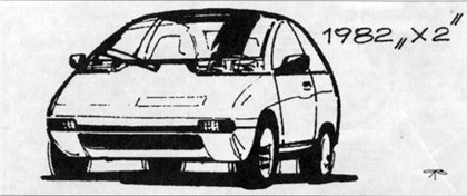 Lada X-2, 1982 - Эскиз