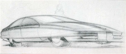 Cadillac Voyage Concept, 1988 - Design Sketch