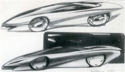 Pontiac Banshee Concept, 1988 - Design sketches