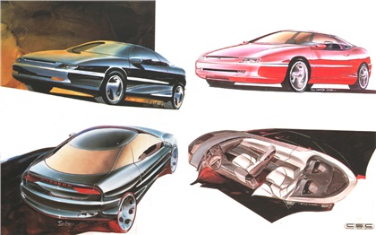 Citroen Activa II, 1990 - Design sketches