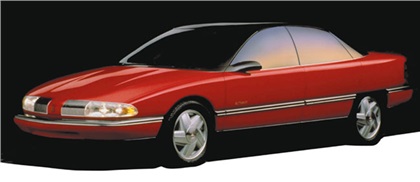 Achieva Fiberglass Model, The Red Car. It was a 2-door on one side and a 4-door on the other.