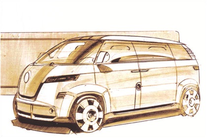 Volkswagen Microbus Concept, 2001 - Design Sketch