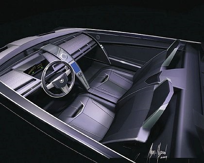 Cadillac Cien Concept, 2002 - Interior Rendering