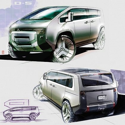 Mitsubishi Concept D:5, 2005 - Design Sketches
