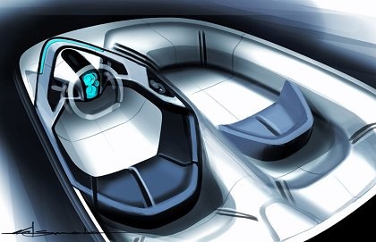 Toyota FT-HS, 2007 - Interior Design Sketch