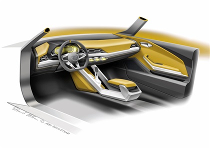 Audi Crosslane Coupe, 2012 - Interior Design Sketch 