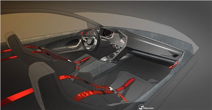 Volkswagen Design Vision GTI, 2013 - Interior Design Sketch