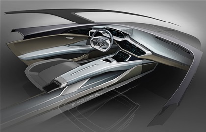 Audi E-Tron Quattro Concept, 2015 - Interior Design Sketch