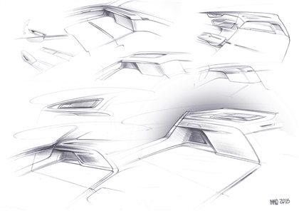 Audi Prologue Avant Concept, 2015 - Interior Design Sketch