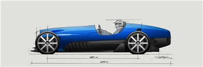 Bugatti Type 35D – Design Sketch by Tancredi De Aguilar, 2015