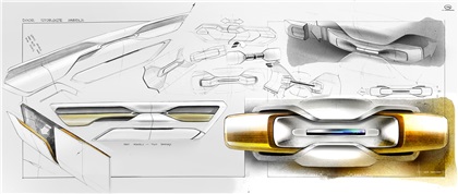 GAC i-Lounge Concept, 2015 - Interior Design Sketch by Daria Protsenko