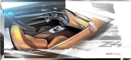 BMW Z4 Concept, 2017 - Interior Design Sketch