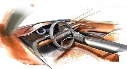 Genesis GV80 Concept, 2017 - Interior Design Sketch