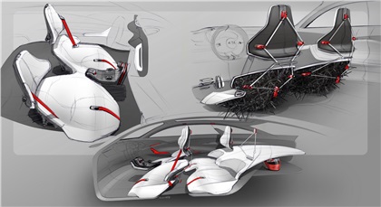 Kia Proceed Concept, 2017 - Interior Design Sketches