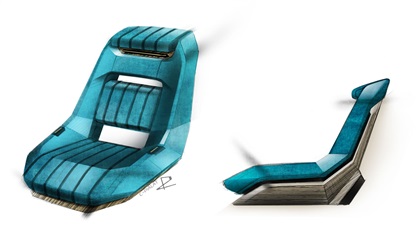 Peugeot e-Legend Concept, 2018 - Design Sketch - Interior