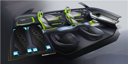 Skoda Vision X Concept, 2018 - Interior Design Sketch