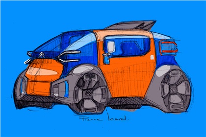 Citroen Ami One Concept, 2019 - Design Sketch by Pierre Icard 
