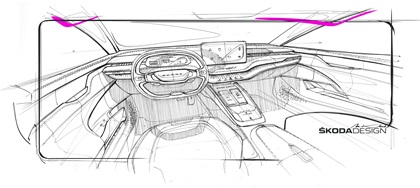 Skoda Vision iV Concept, 2019 - Interior Design Sketch